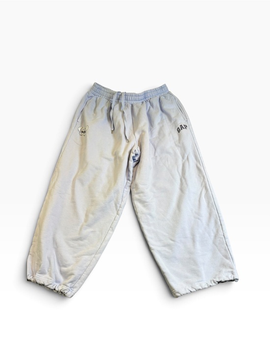 Disney Pants - GAP x Disney Stitch Sweatpants Women’s Medium Petite Light Blue Baggy Barrel